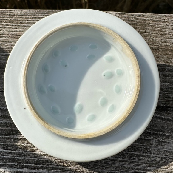 Rice Grain Blue and White Creamer and Sugar- Complements Rice Flower Pattern - Picture 5 of 15